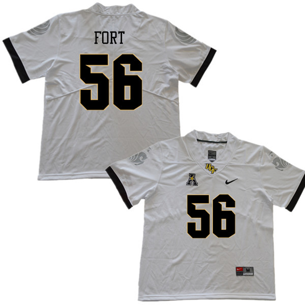 Men #56 Filippo Fort UCF Knights College Football Jerseys Sale-White - Click Image to Close